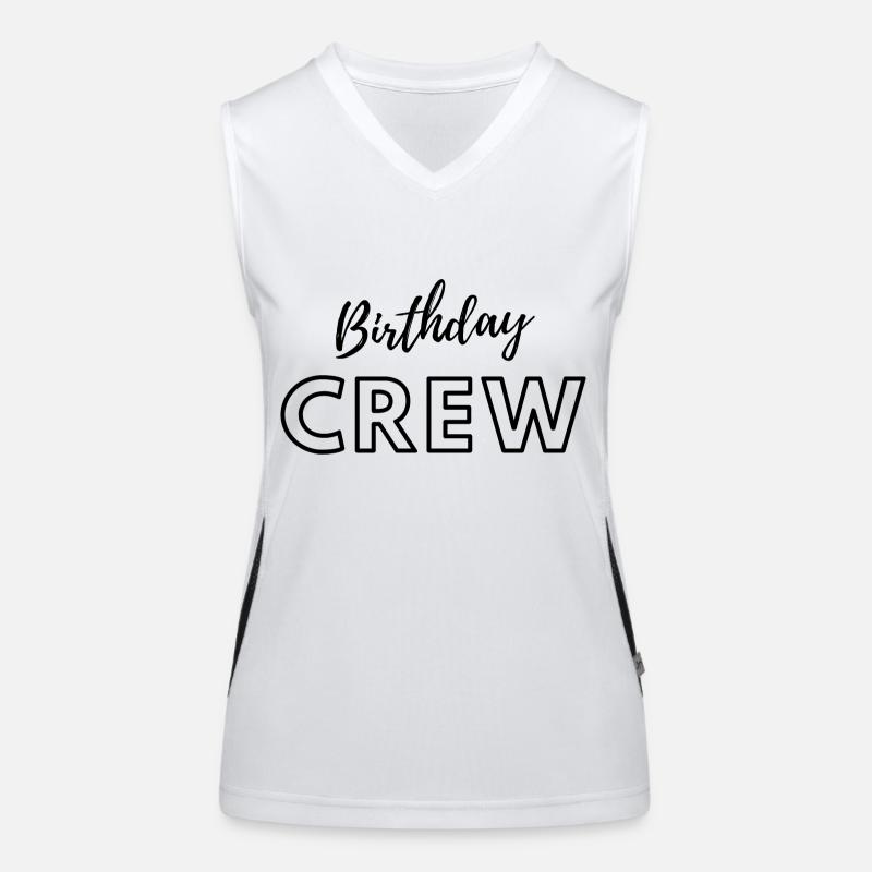 Birthday Crew Funktionelles Kontrast-Tank Top für Frauen