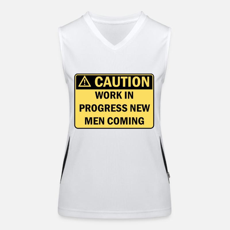 Caution work in progress new men coming Débardeur respirant contrasté Femme