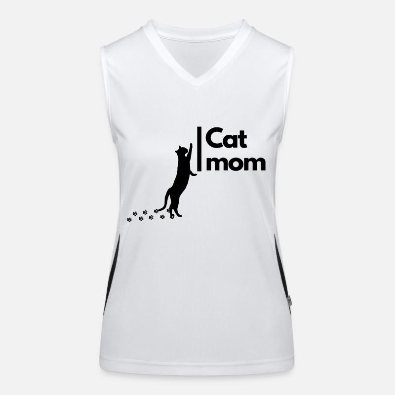 CAT mom cut Women's Functional Contrast Tank Top