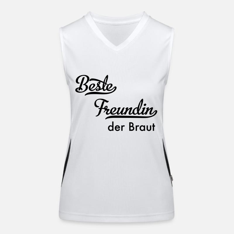 Beste Freundin der Braut Funktionelles Kontrast-Tank Top für Frauen