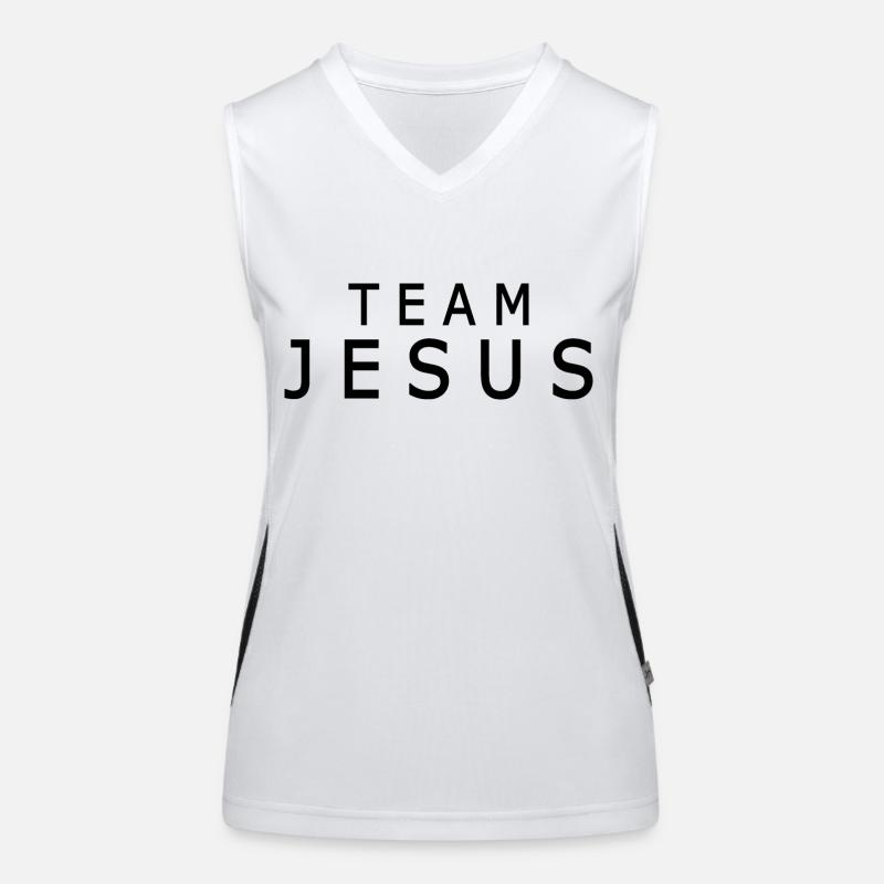 Team jesus Funktionelles Kontrast-Tank Top für Frauen