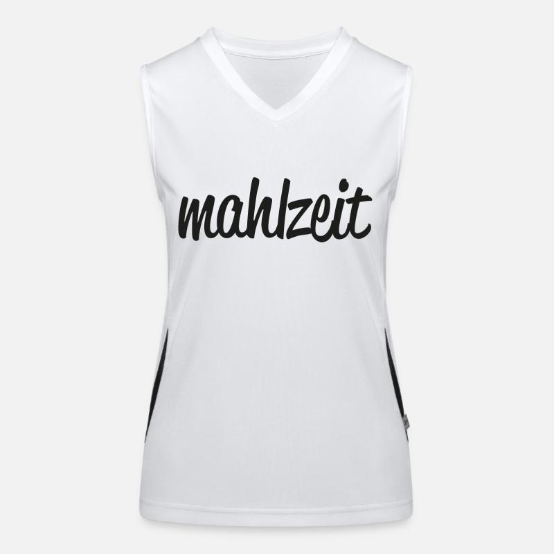 mahlzeit schwarz Funktionelles Kontrast-Tank Top für Frauen