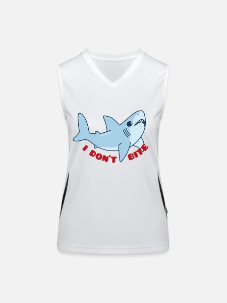 Meerestiere - Funktionelles Kontrast-Tank Top für Frauen - Weiß/Schwarz - Vorne