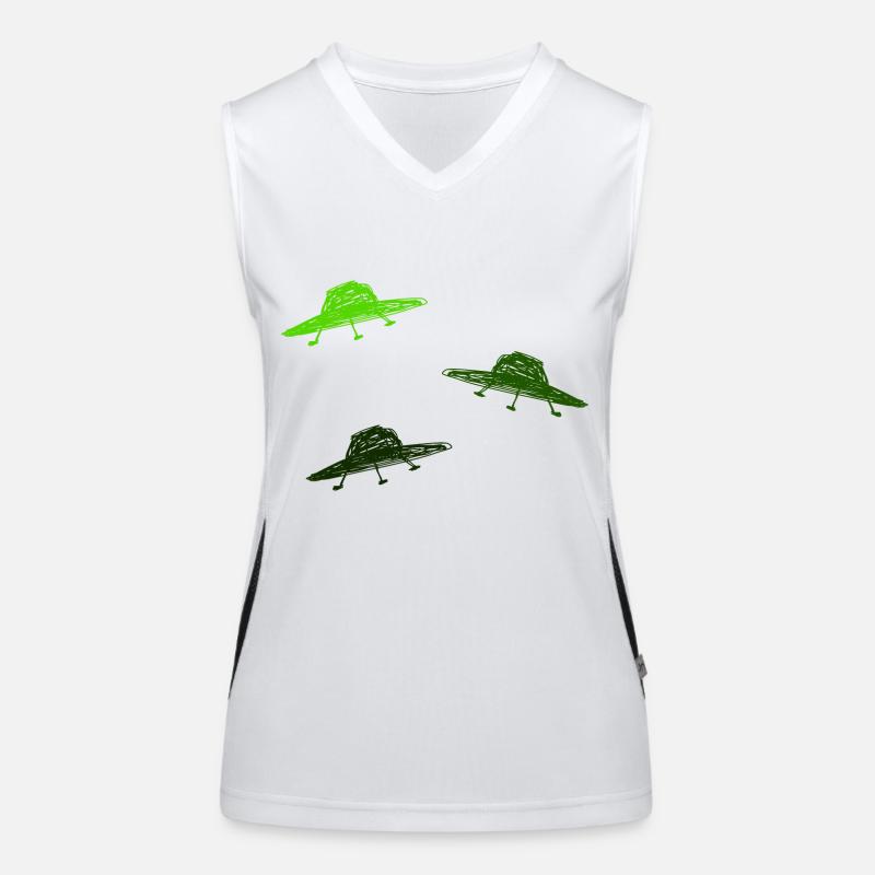 UFO spacecraft Women's Functional Contrast Tank Top