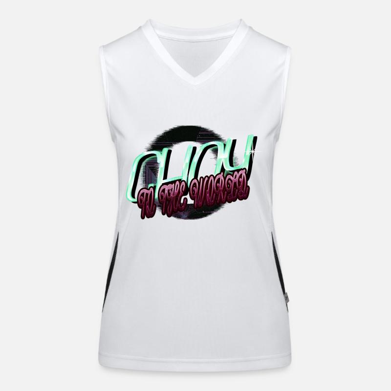 christmas vacation quote dino beard under the tree Women's Functional Contrast Tank Top