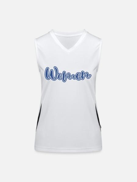 Women - Funktionelles Kontrast-Tank Top für Frauen - Weiß/Schwarz - Vorne