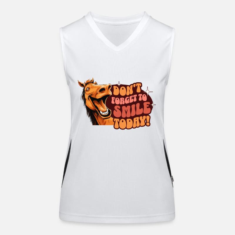 Laugh Optimistic Fun Happiness Think Positive Women's Functional Contrast Tank Top