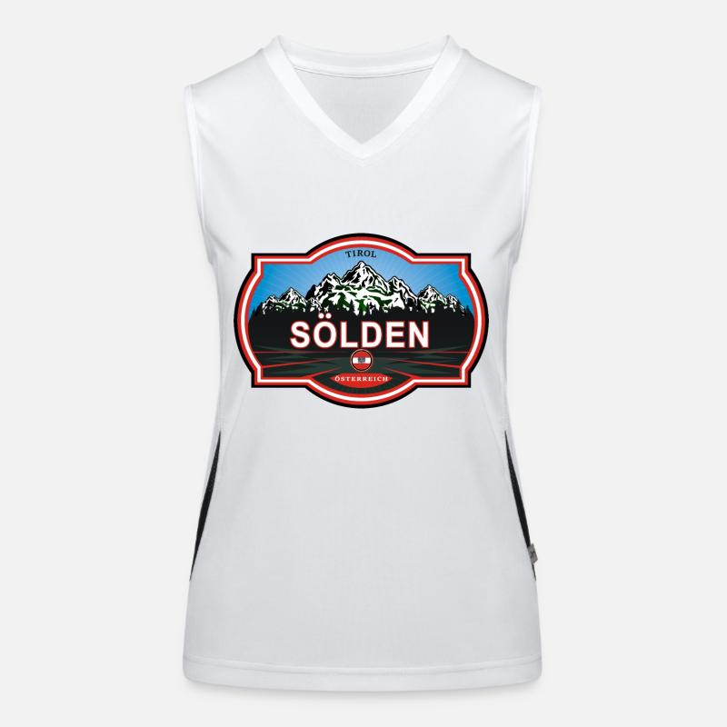 Sölden Österreich Funktionelles Kontrast-Tank Top für Frauen
