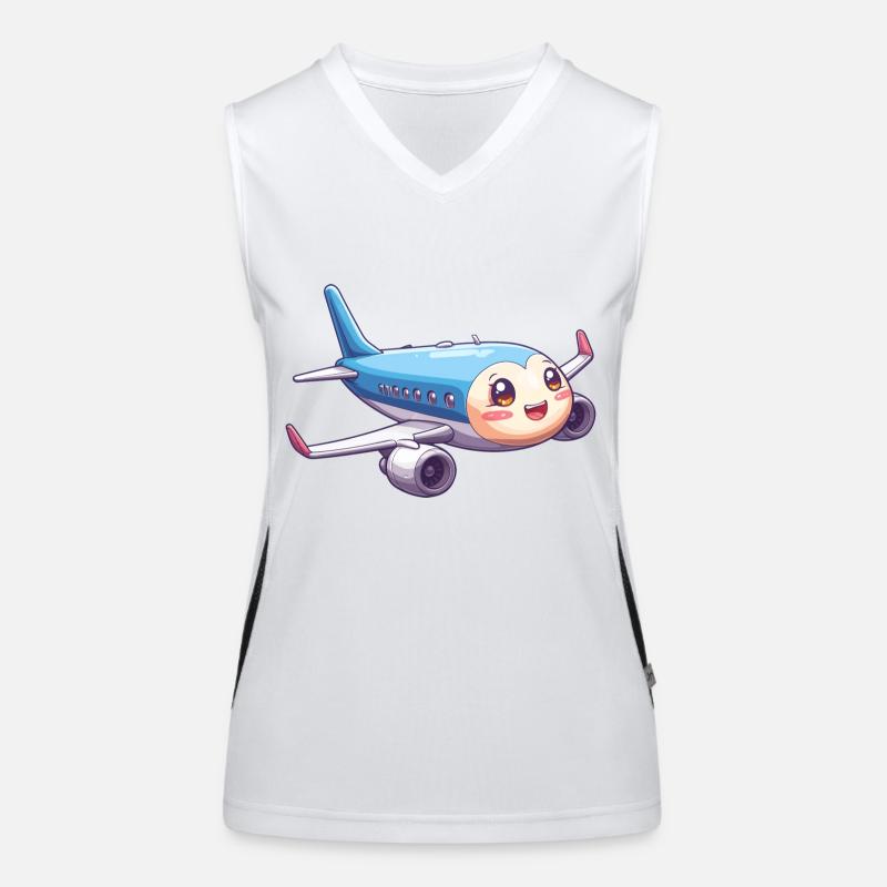 Avion mignon Débardeur respirant contrasté Femme