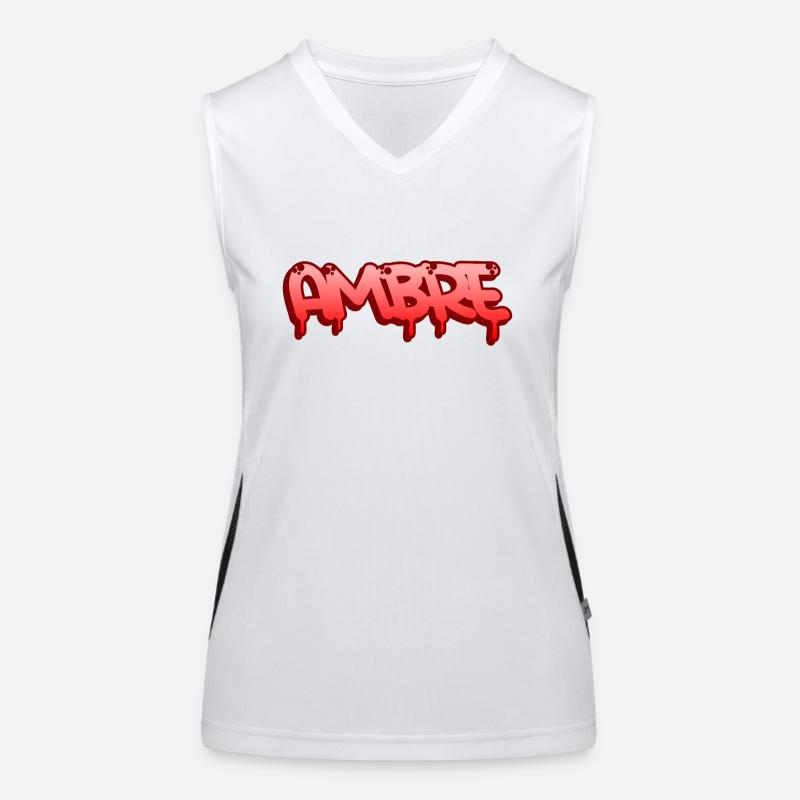 Graffiti Name Bernstein Funktionelles Kontrast-Tank Top für Frauen