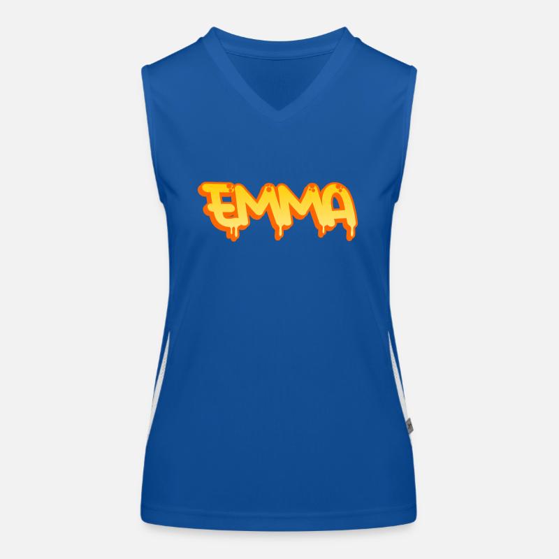Graffiti Name Emma Women's Functional Contrast Tank Top