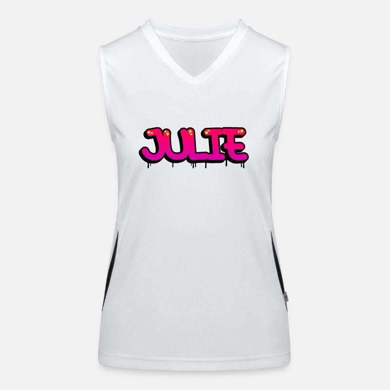 Graffiti name Julie Women's Functional Contrast Tank Top