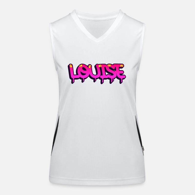 Graffiti First Name Louise Women's Functional Contrast Tank Top