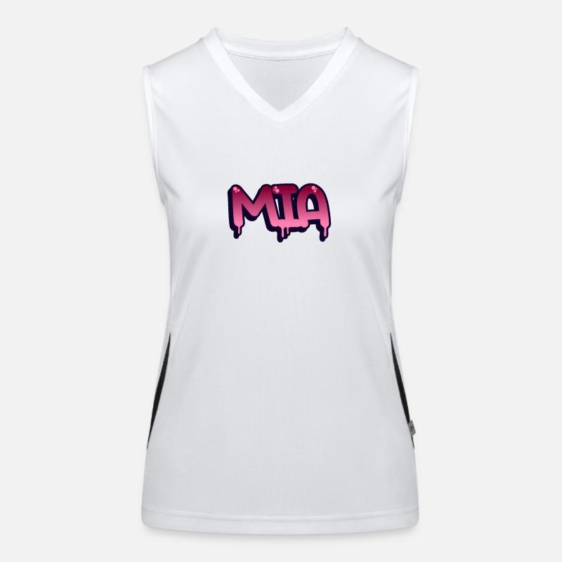 Graffiti Name Mia Women's Functional Contrast Tank Top