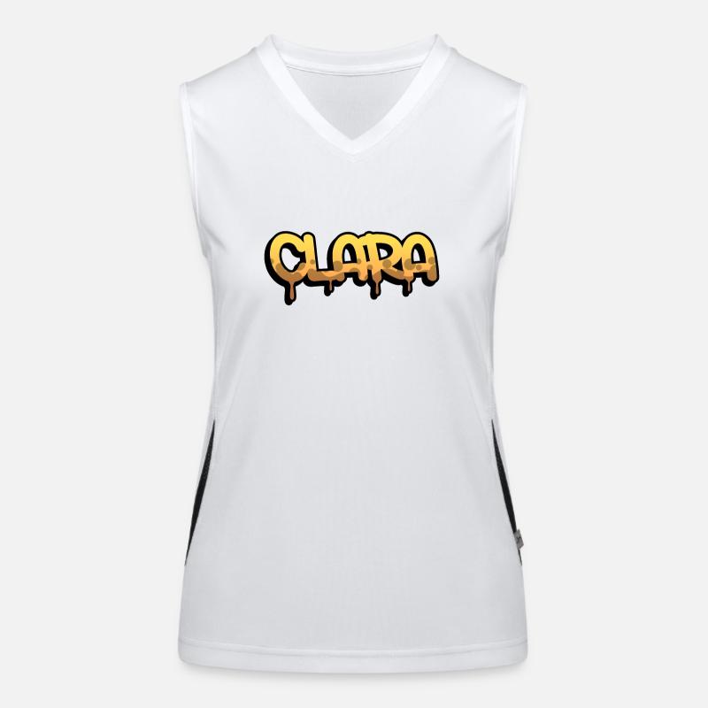 Graffiti name Clara Women's Functional Contrast Tank Top