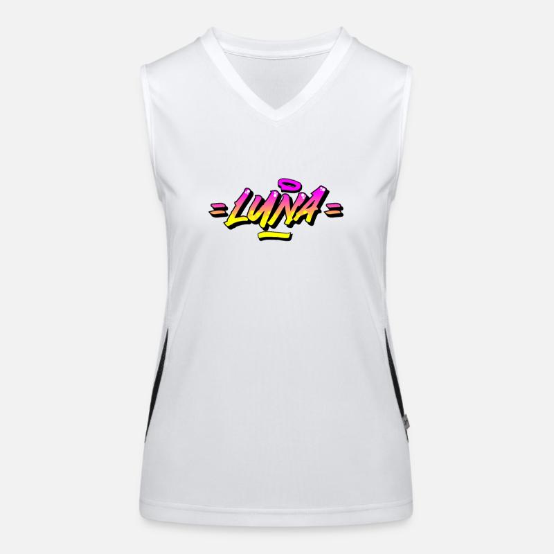 Graffiti Name Luna Women's Functional Contrast Tank Top
