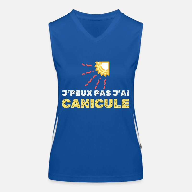 j peux pas j ai canicule Débardeur respirant contrasté Femme