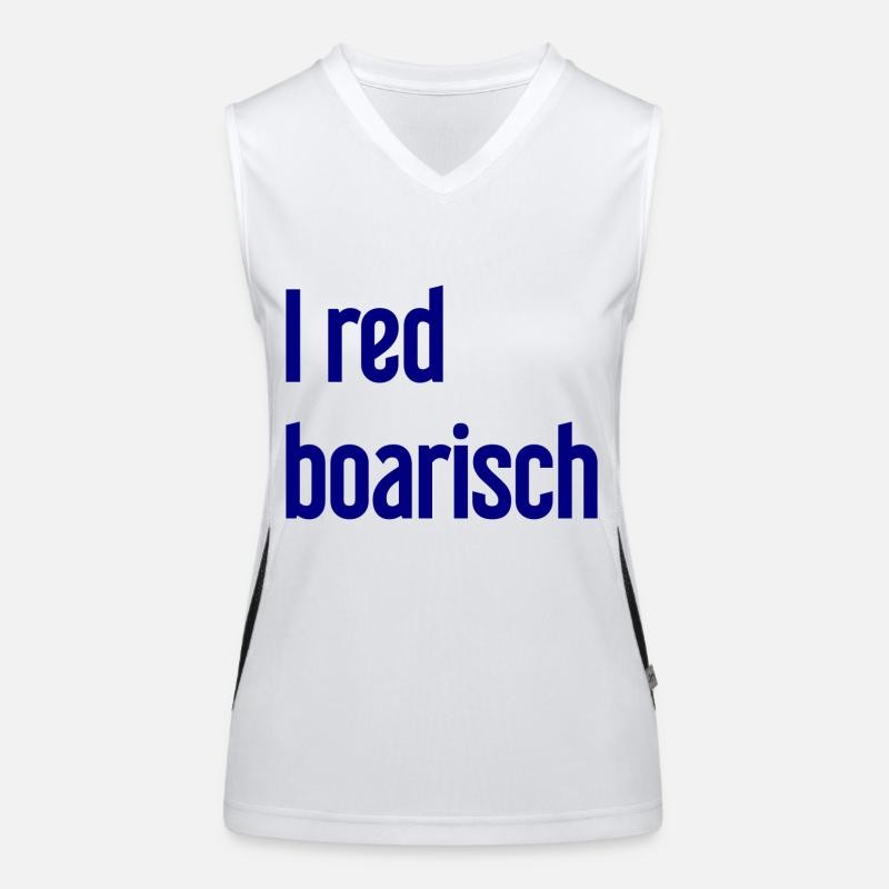 I red boarisch Funktionelles Kontrast-Tank Top für Frauen