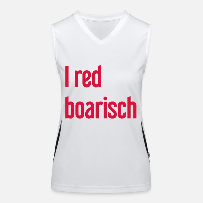 I red boarisch Funktionelles Kontrast-Tank Top für Frauen