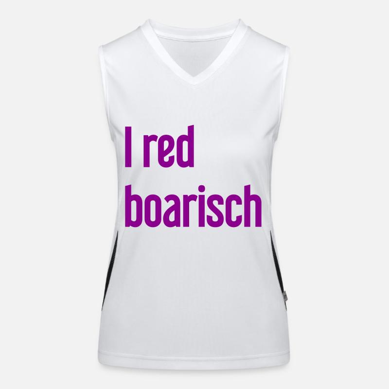 I red boarisch Funktionelles Kontrast-Tank Top für Frauen