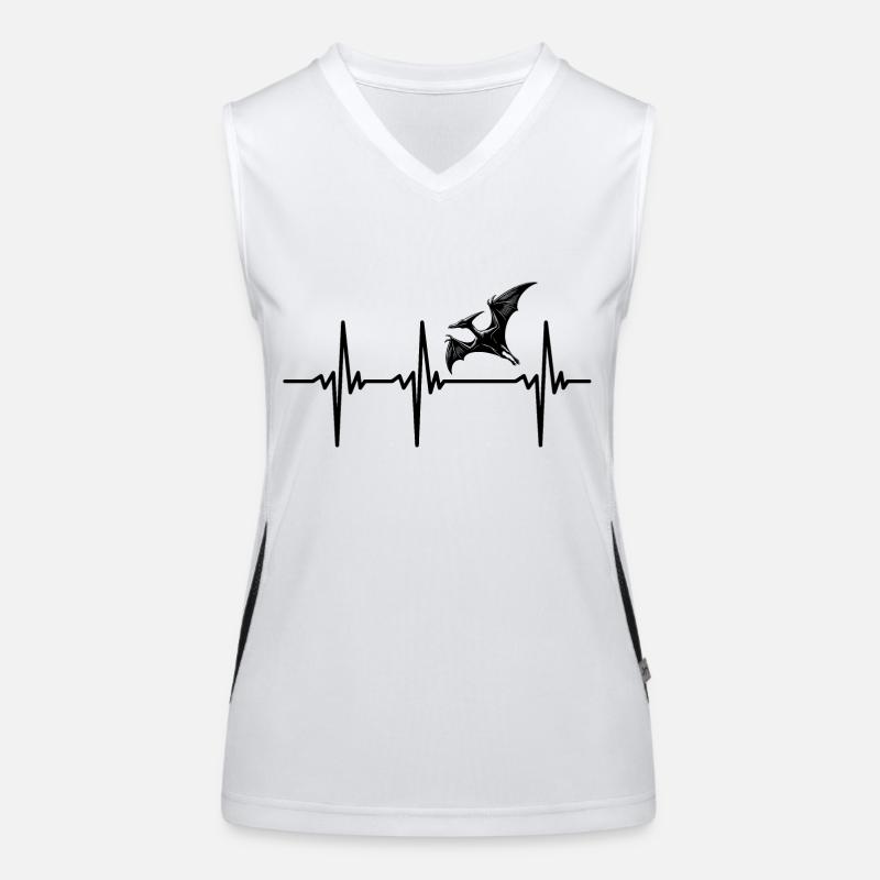 Heartbeat Dinosaur Pterosaur Dino Pteranodon Women's Functional Contrast Tank Top