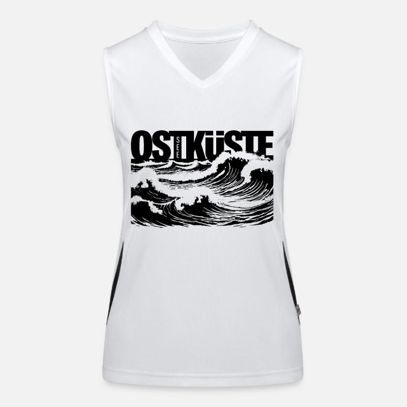 OstsKueste Storm Funktionelles Kontrast-Tank Top für Frauen