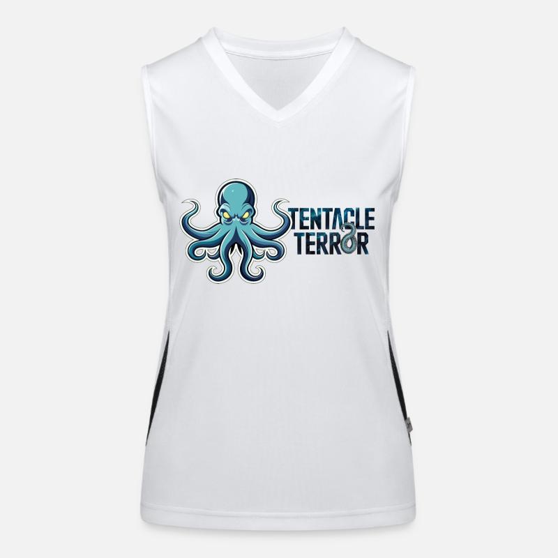 Tentakel-Terror Funktionelles Kontrast-Tank Top für Frauen
