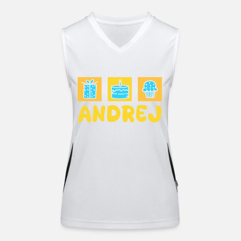 First name Andrej Women's Functional Contrast Tank Top