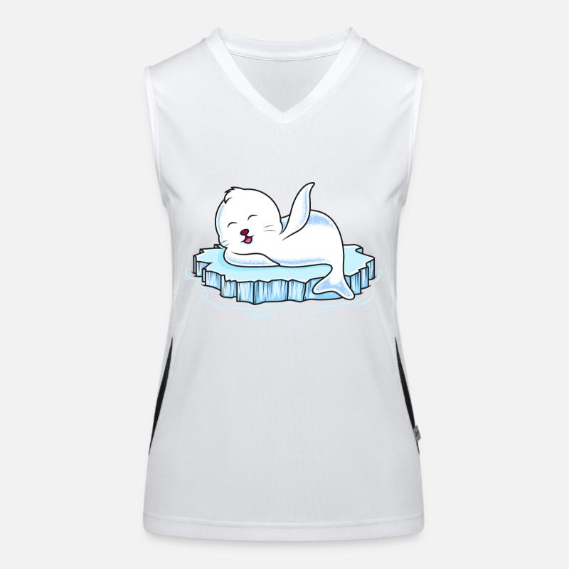 Phoque banquise Débardeur respirant contrasté Femme