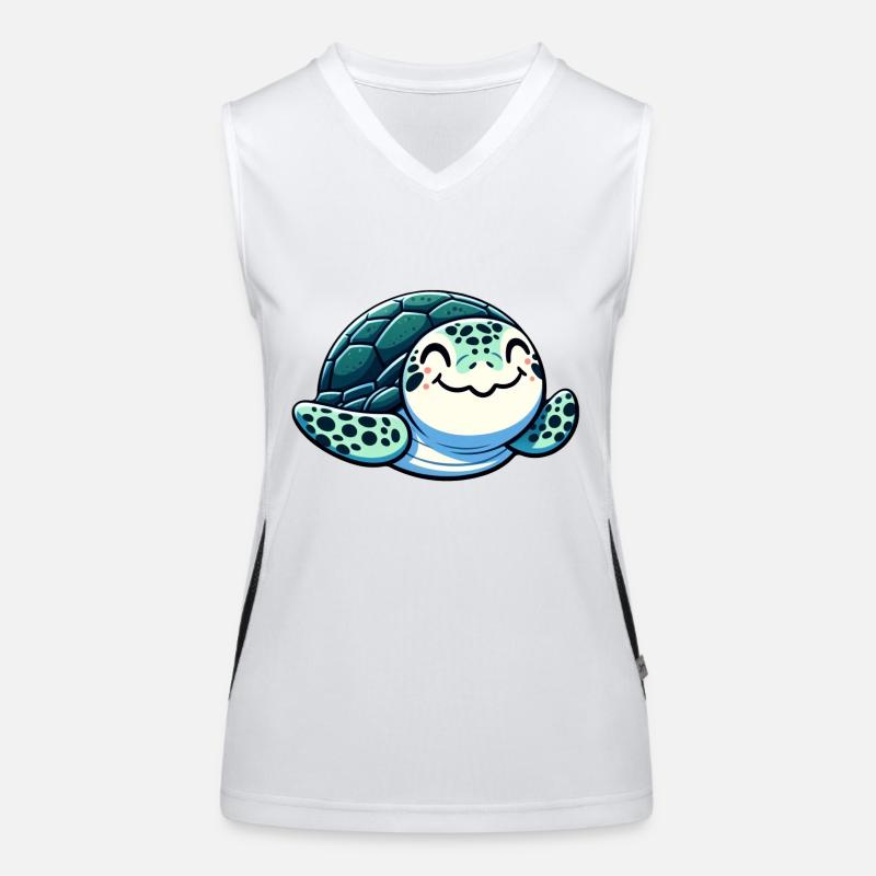 Charming Sea Turtle Women's Functional Contrast Tank Top