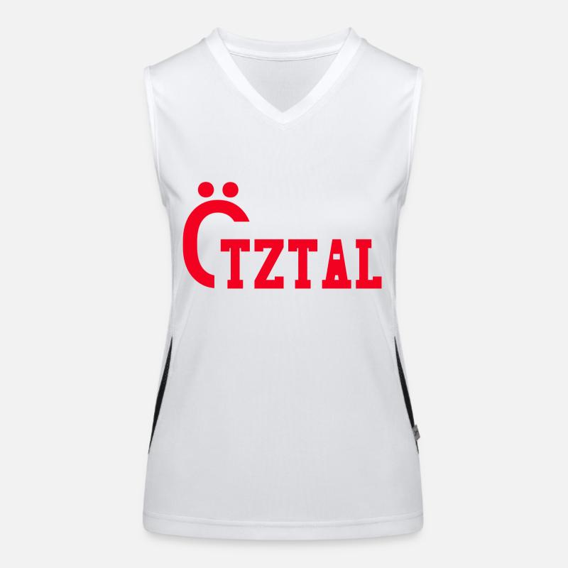 Ötztal red text Women's Functional Contrast Tank Top