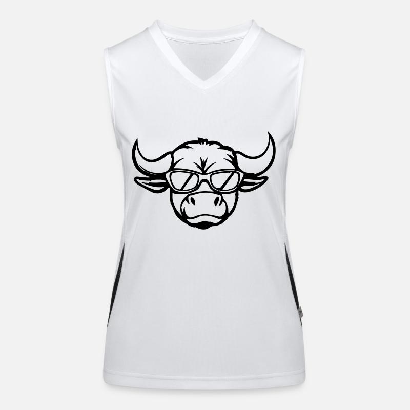 Taurus Comic Face Women's Functional Contrast Tank Top