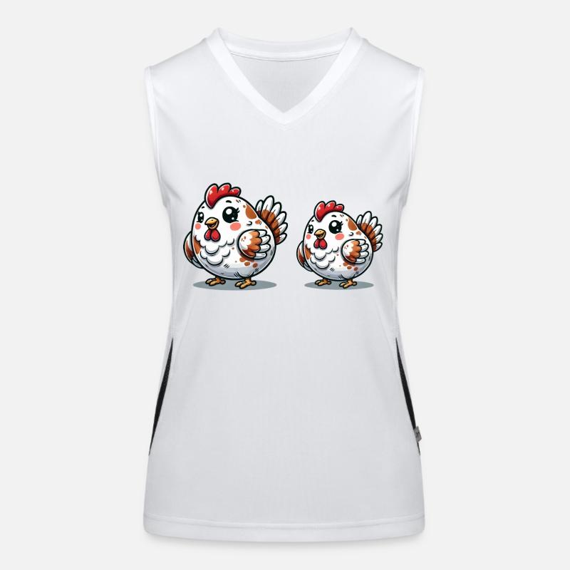 Chickens Women's Functional Contrast Tank Top