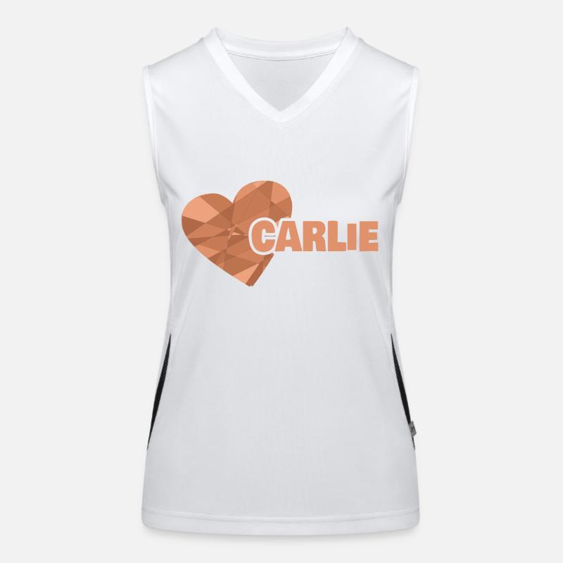 First name Carlie Women's Functional Contrast Tank Top