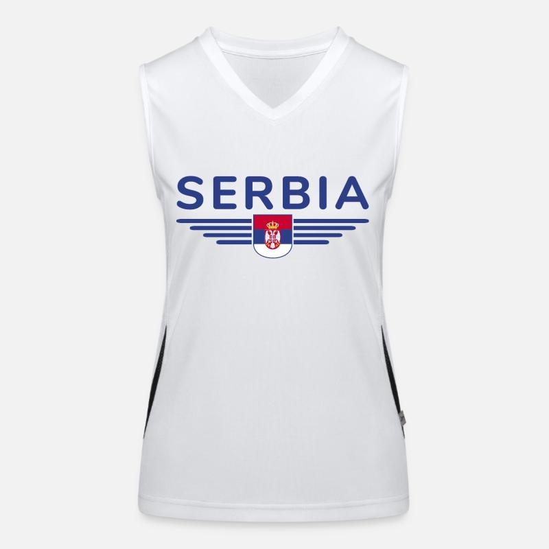 Serbia Design – Pride and Passion Women's Functional Contrast Tank Top