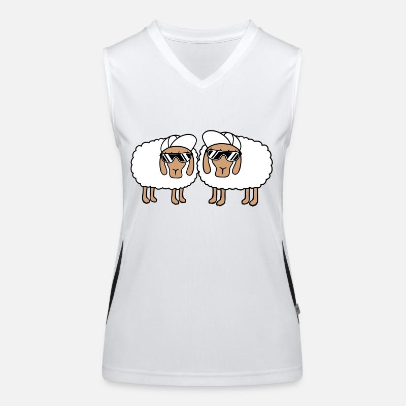 Two Sheep Sunglasses 2 Cappy Cap Summer Crew Women's Functional Contrast Tank Top