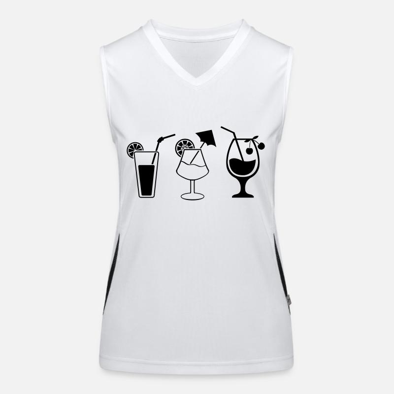 cocktails Funktionelles Kontrast-Tank Top für Frauen