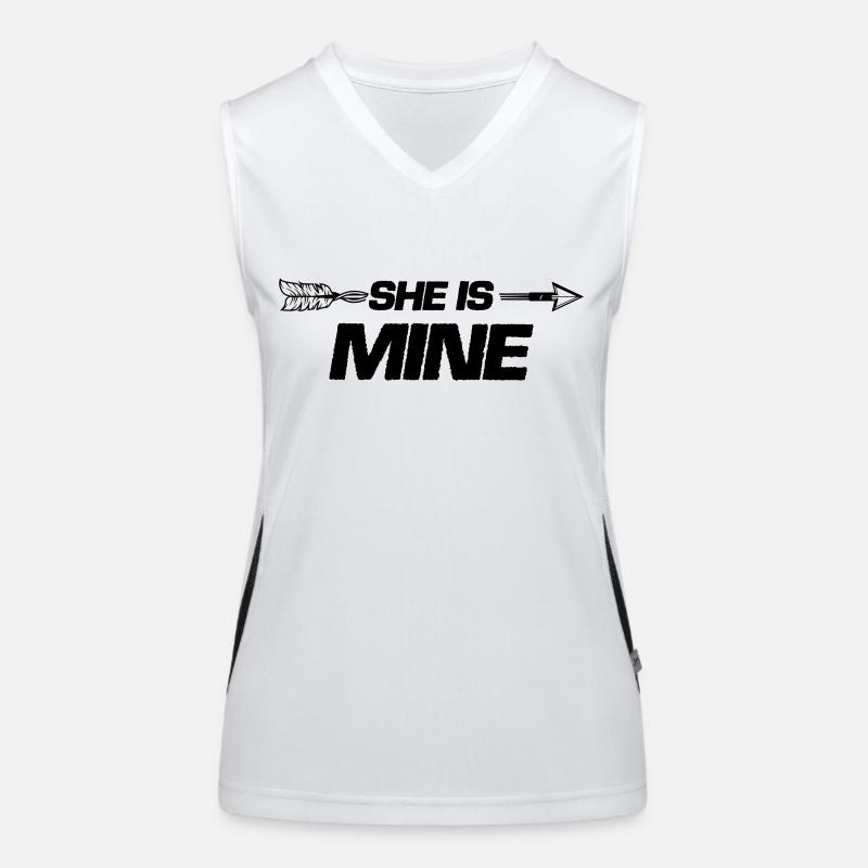 she is mine Women's Functional Contrast Tank Top