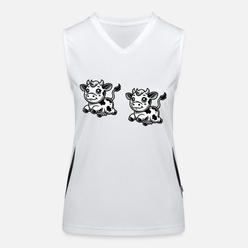 Cow Comic Women's Functional Contrast Tank Top