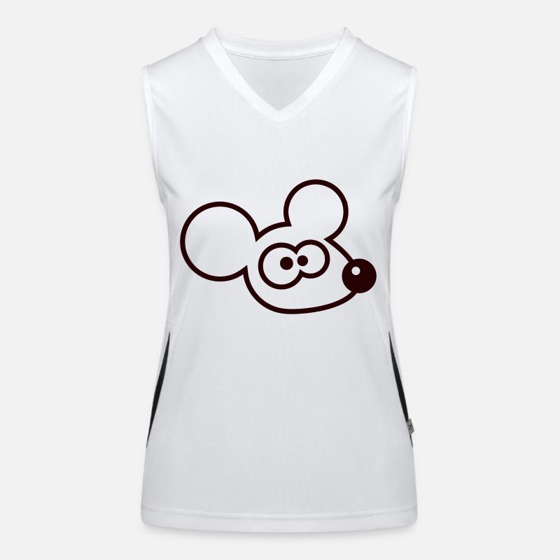Mouse Mouse Cute Little Rat Rodent Friendly Women's Functional Contrast Tank Top