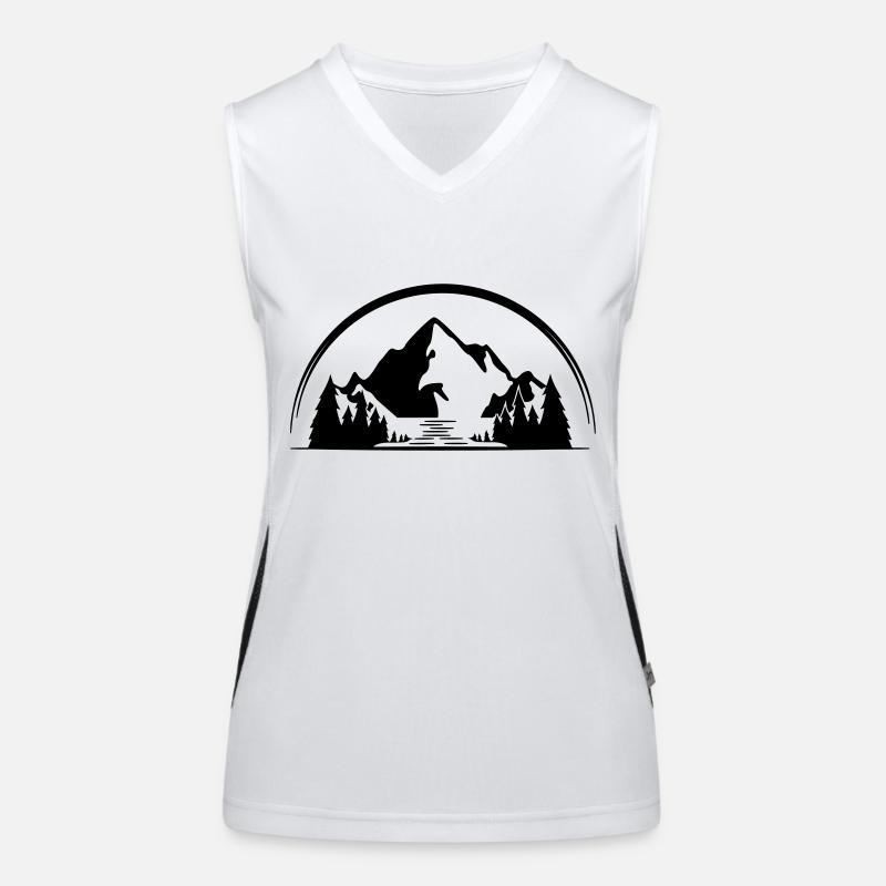 mountains Funktionelles Kontrast-Tank Top für Frauen