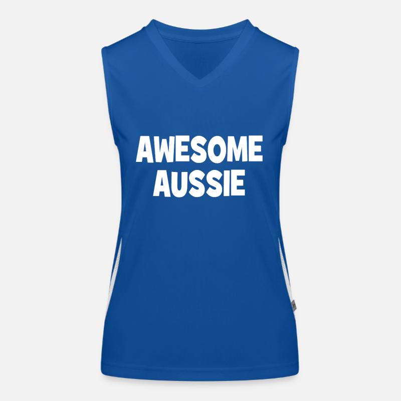 Awesome Aussie - Austrlia - Australien Down Under Funktionelles Kontrast-Tank Top für Frauen