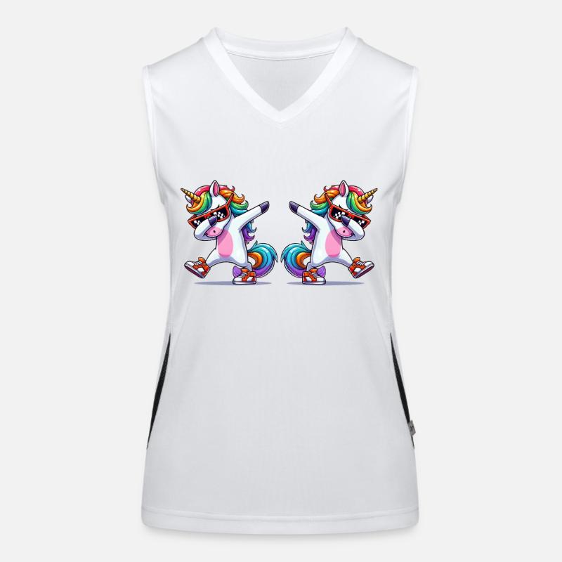 Bande dessinée Licorne 2 Débardeur respirant contrasté Femme