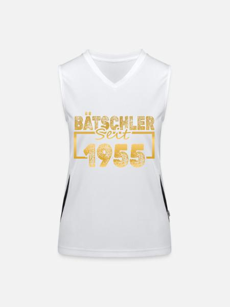 Single 1955 - Women's Functional Contrast Tank Top - white/black - Front