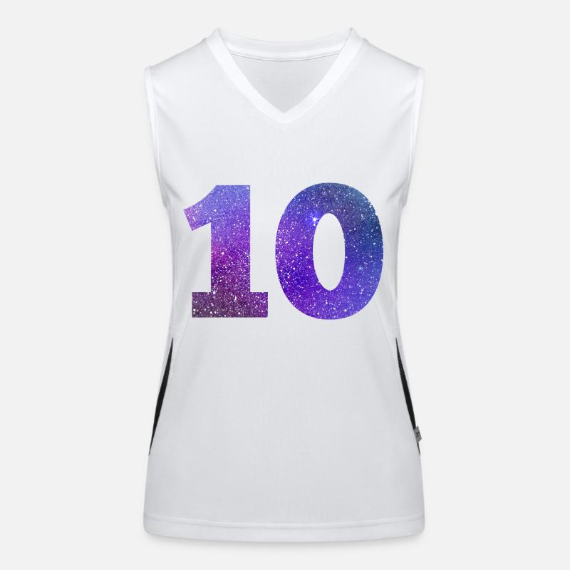 Galaxie Nummer 10 Funktionelles Kontrast-Tank Top für Frauen