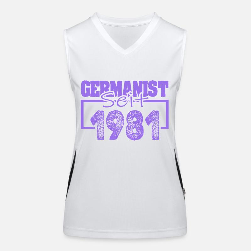 Germanist 1981 Funktionelles Kontrast-Tank Top für Frauen