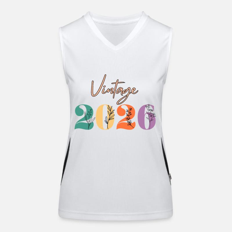 Vintage 2026 florale Débardeur respirant contrasté Femme