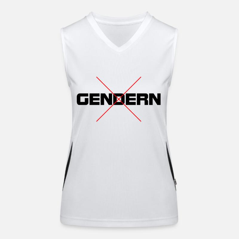 Gegen das Gendern Funktionelles Kontrast-Tank Top für Frauen