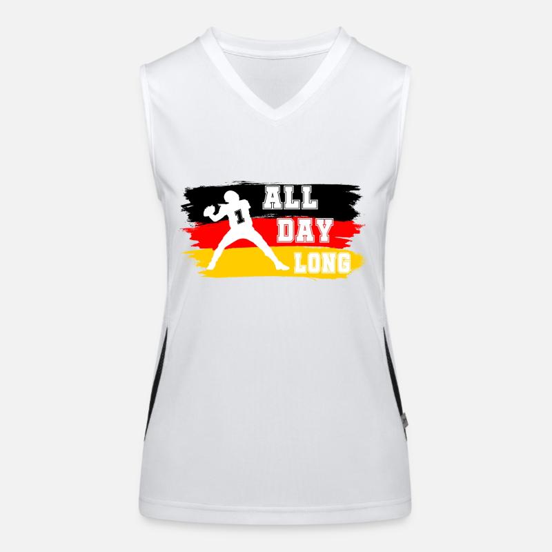All Day Long DE Funktionelles Kontrast-Tank Top für Frauen