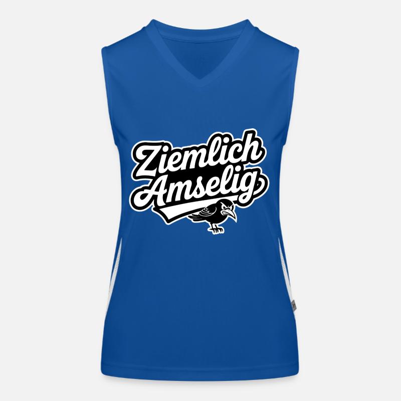 Ziemlich Amselig - Funny Deutsche Memes Funktionelles Kontrast-Tank Top für Frauen